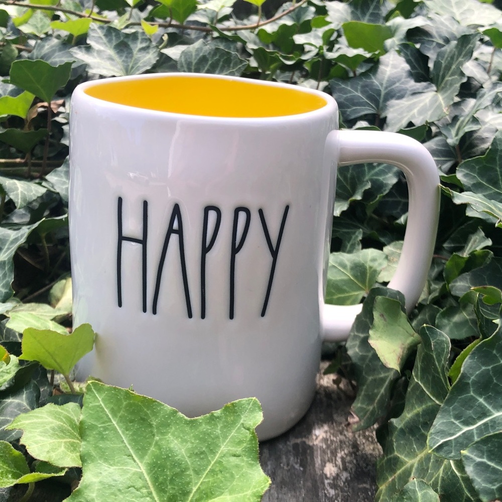 Rae Dunn HAPPY  mug